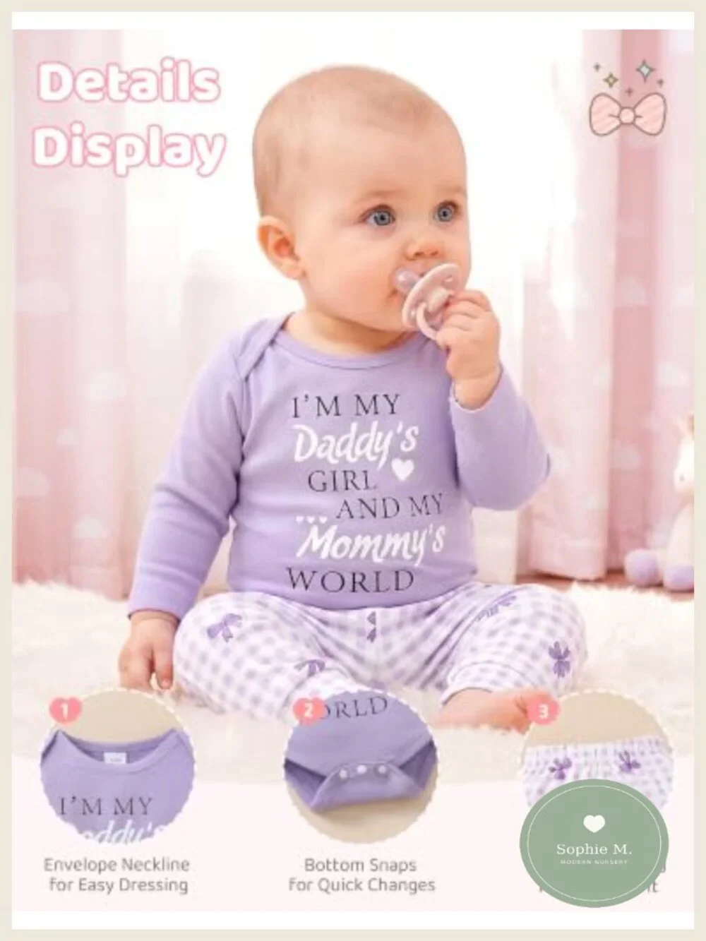 Newborn Baby Girl Outfit Set 10 Piece Long Sleeve Bodysuits Pants Hats Mittens